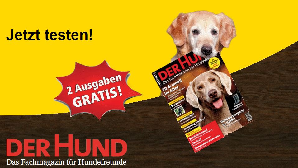 Kostenlose Ausgabe der Zeitschrift DER Hund