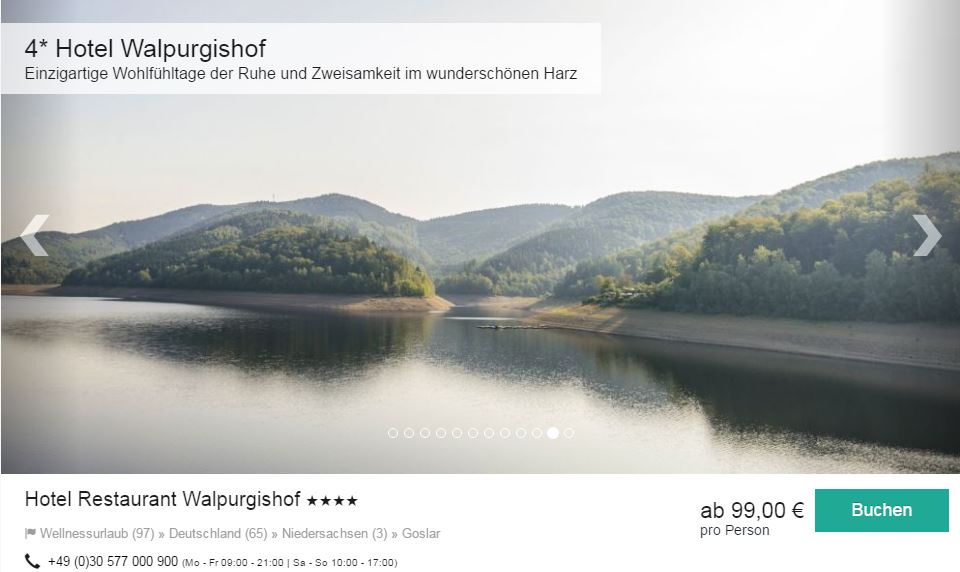 Harz 3 Tage im 4* Hotel inkl. Frühstück, Dinner & mehr nur 99€