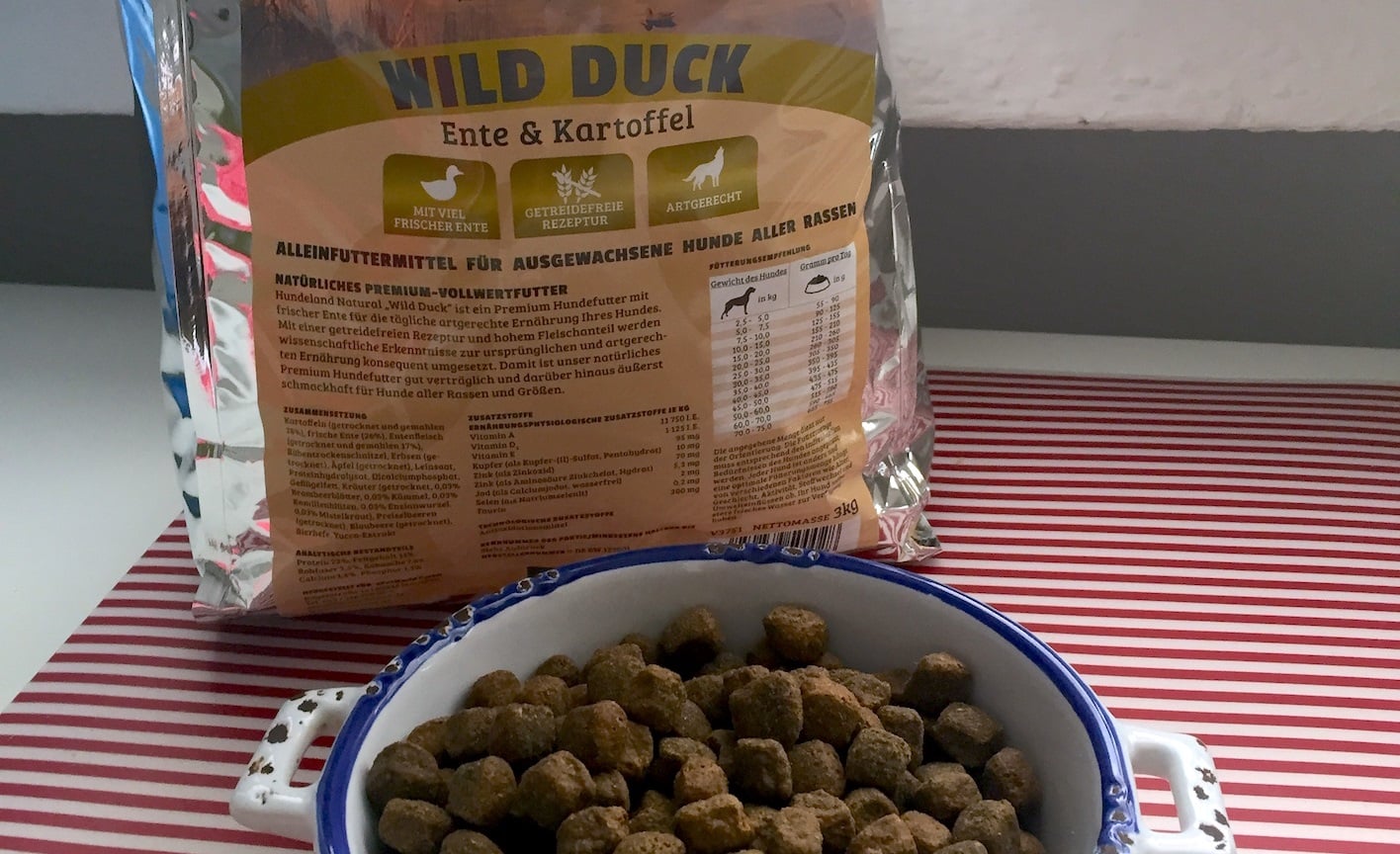 Testbericht: Hundefutter Natural Wild Duck von hundeland.de