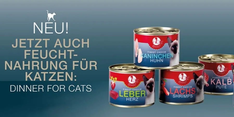 Kostenloses Katzenfutter von Dinner for Cats