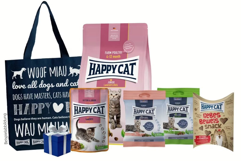 Kostenloses Katzenfutter von Happy Cat