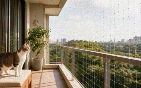 Wie Sie einen Balkon für eine neugierige oder kletternde Katze sichern